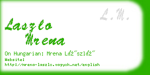 laszlo mrena business card